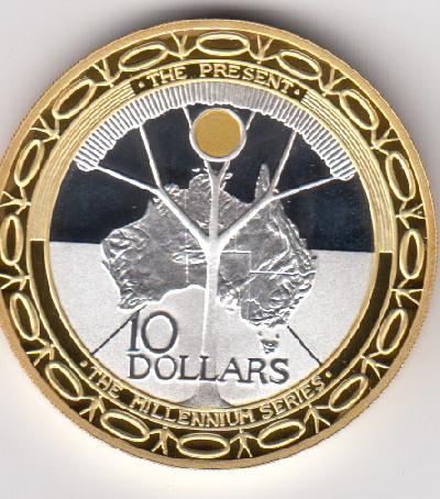 Beschrijving: 10 Dollar MILLENNIUM THE PRESENT